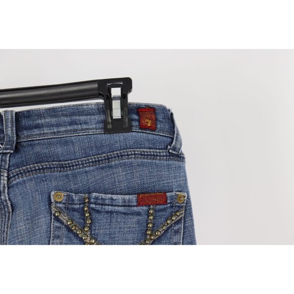 7 For All Mankind Women's Crop Jeans Blue Size 28 - Picture 6 of 8